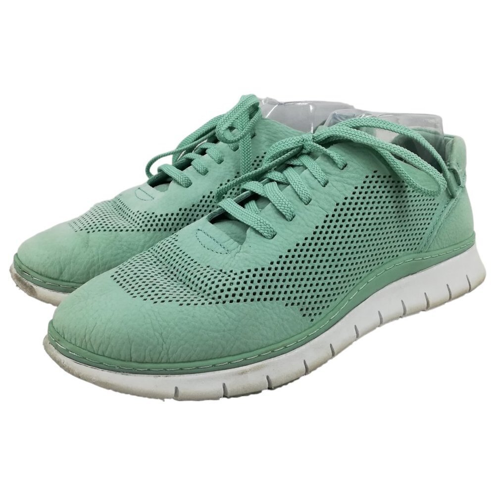 Vionic Joey Fresh Green Nubuck Leather Low Top Sneakers Size 8.5 Comfort Walking